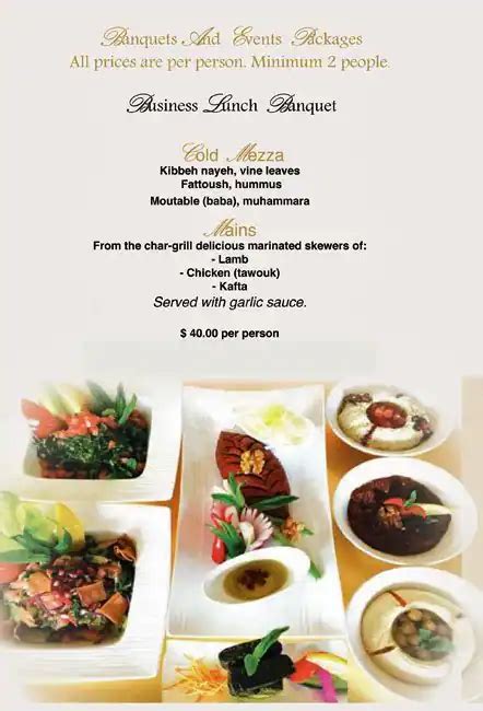 armani parramatta menu.